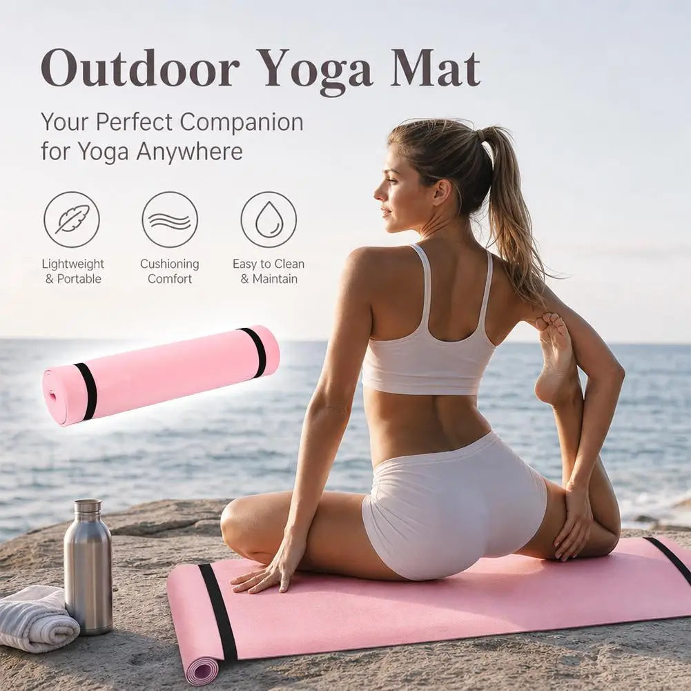 1Pc Exercise Yoga Mat Foldable Pilates Fitness Mat Thickened Comfortable Foam Workout Mat Portable Travel Fitness Exercise Pad