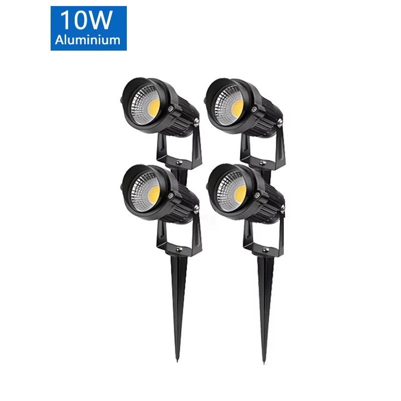 LED Garden Lights Outdoor LED Waterprof Lawn Lamp 220V110V12V 20W 15W 10W Landscape Spike Bulb IP65 Light Garden Path Spotlights