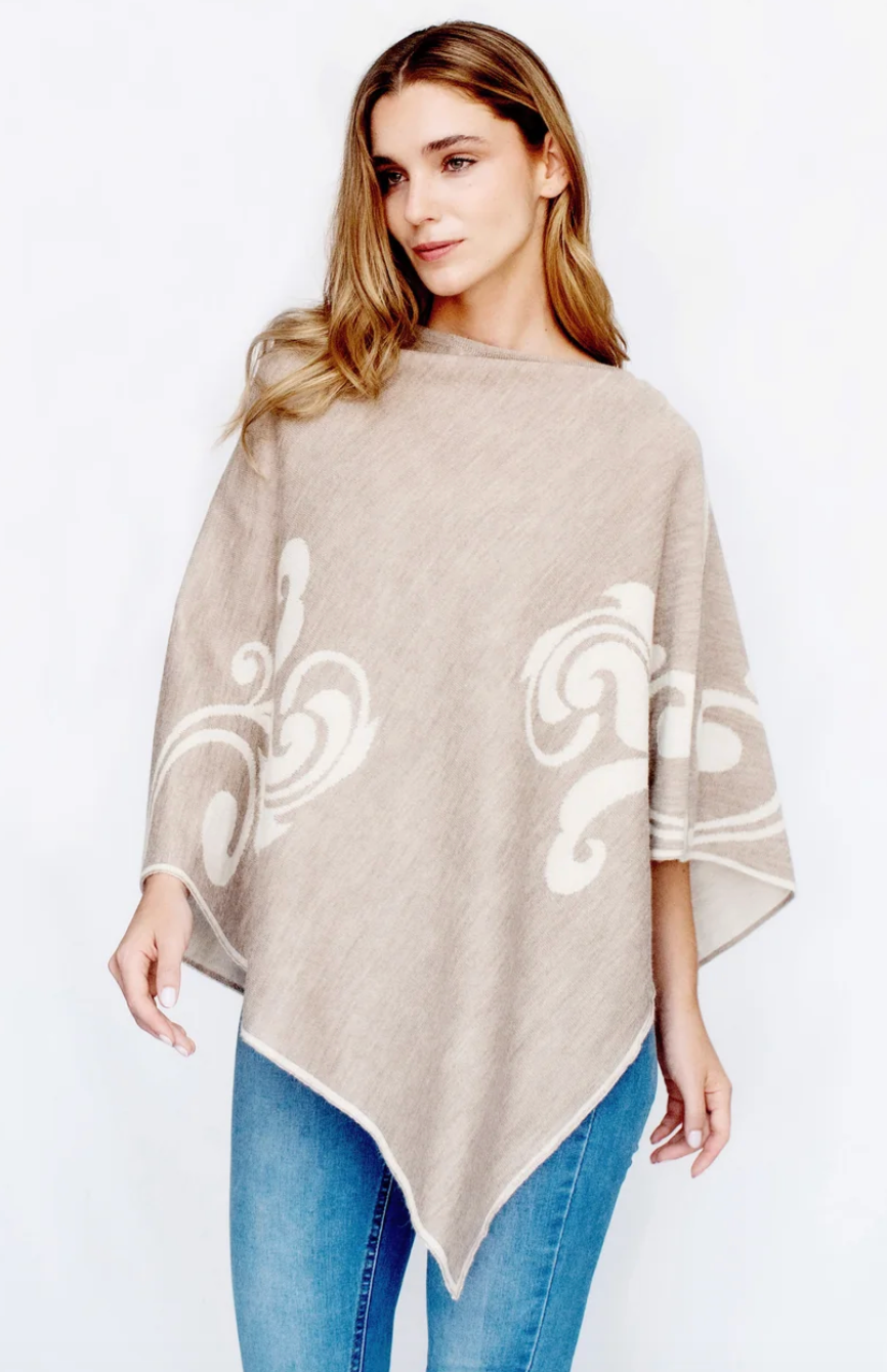 Reversible Baby Alpaca Poncho