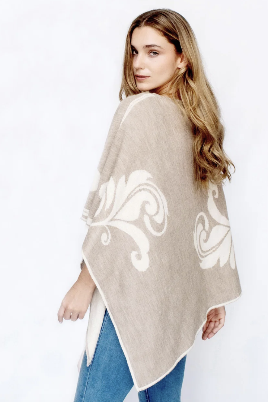 Reversible Baby Alpaca Poncho