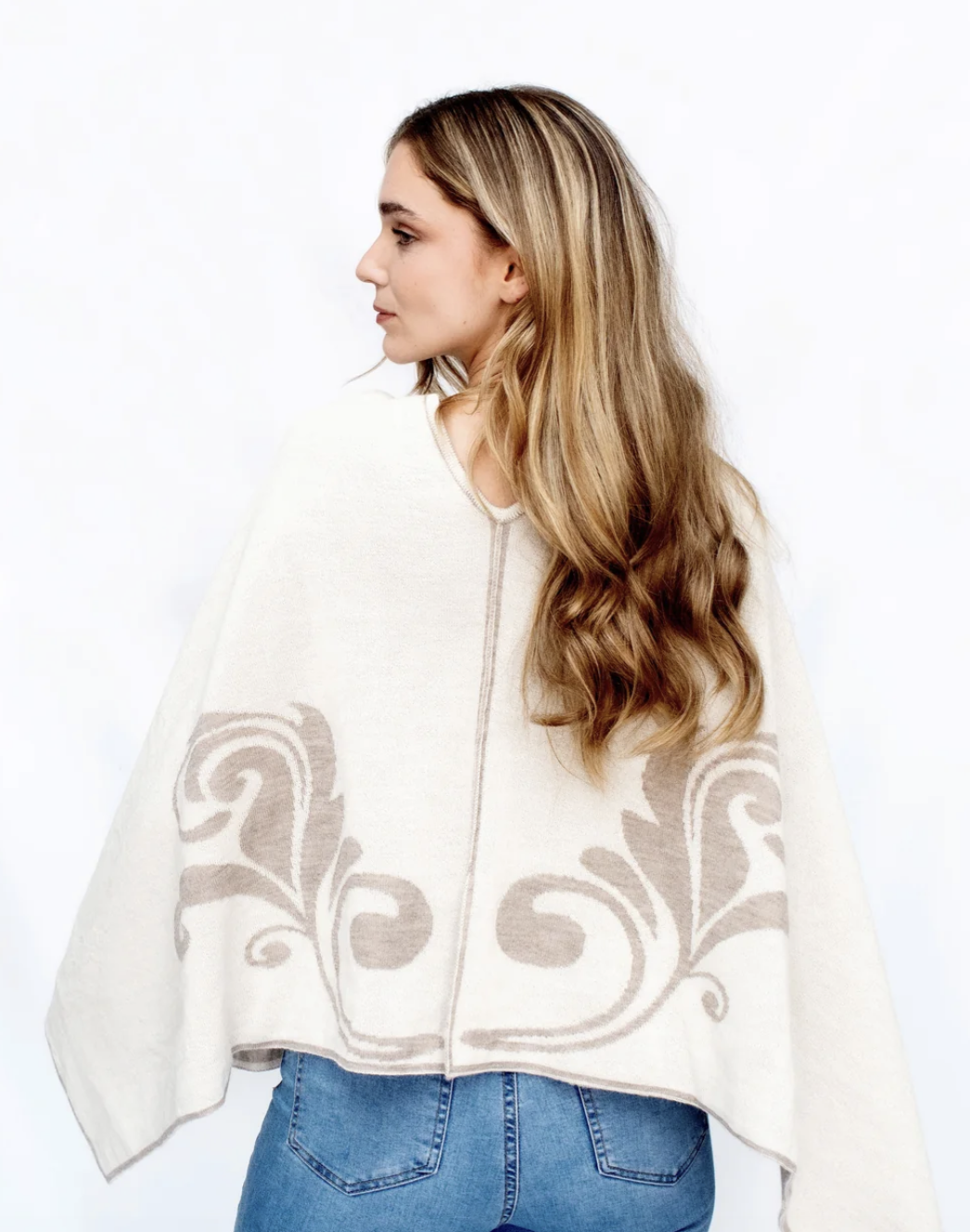 Reversible Baby Alpaca Poncho