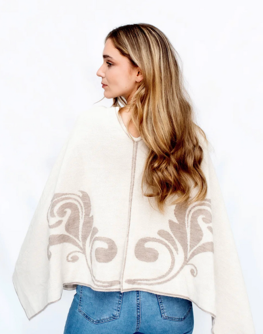 Reversible Baby Alpaca Poncho