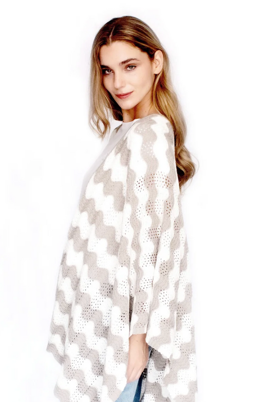 Lines Baby Alpaca and Cotton Cape