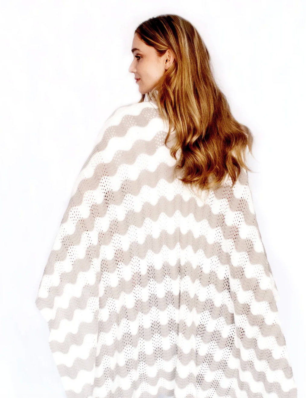 Lines Baby Alpaca and Cotton Cape