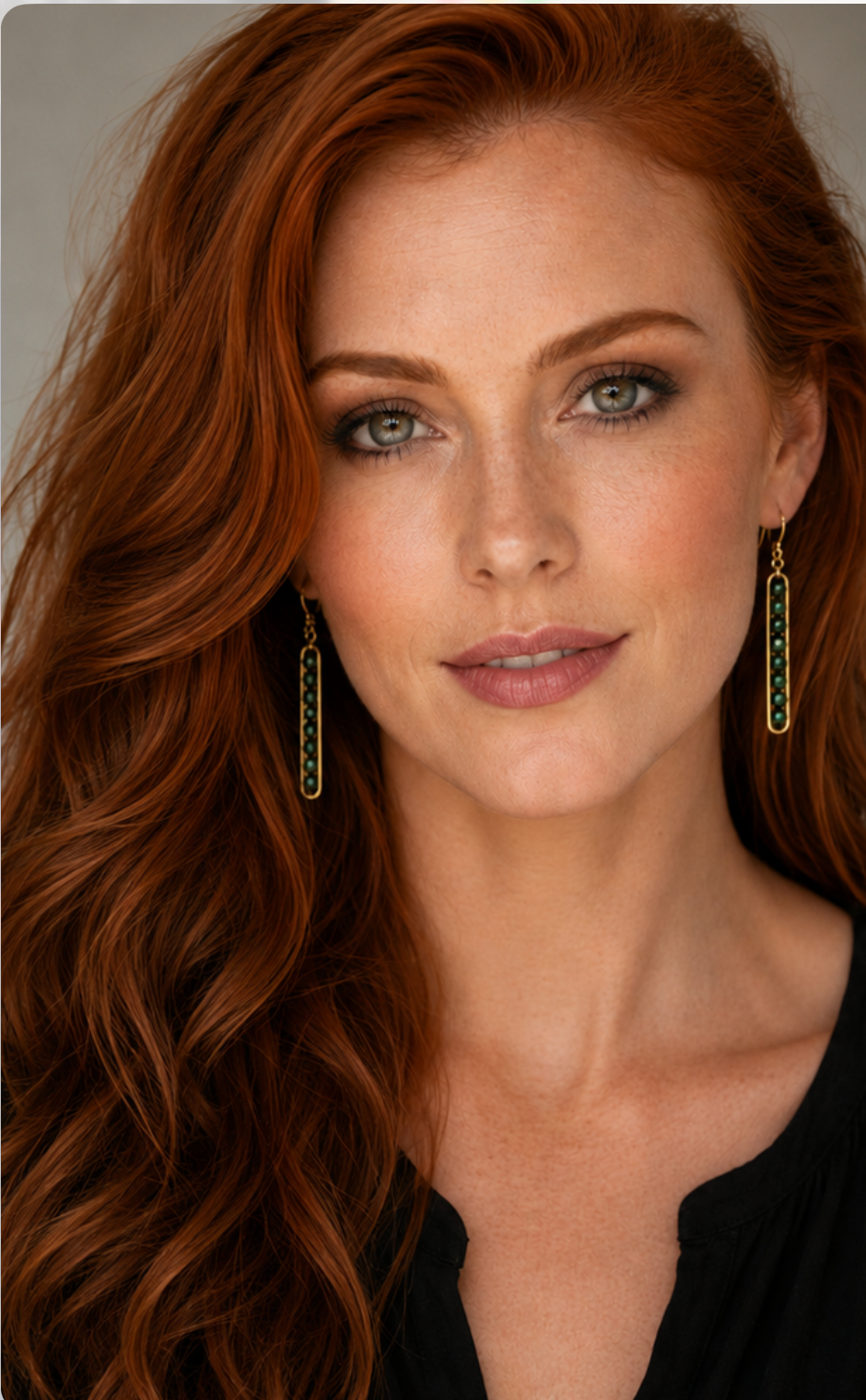 Hematite Crystal Caviar Stick Earrings