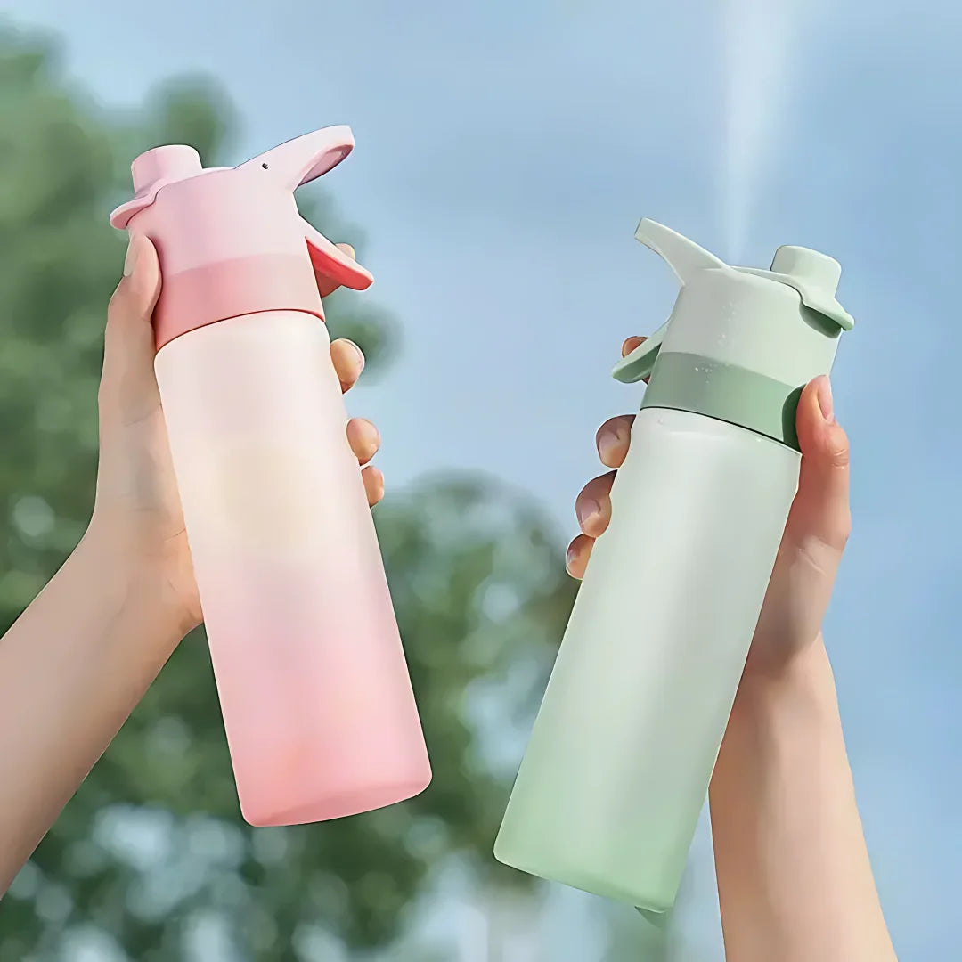 1-4PCS Spray Sports Water Bottle with Handle Unisex Portable Outdoor Fitness Mist Sprayer Reusable BPA Free Gift for Men Women