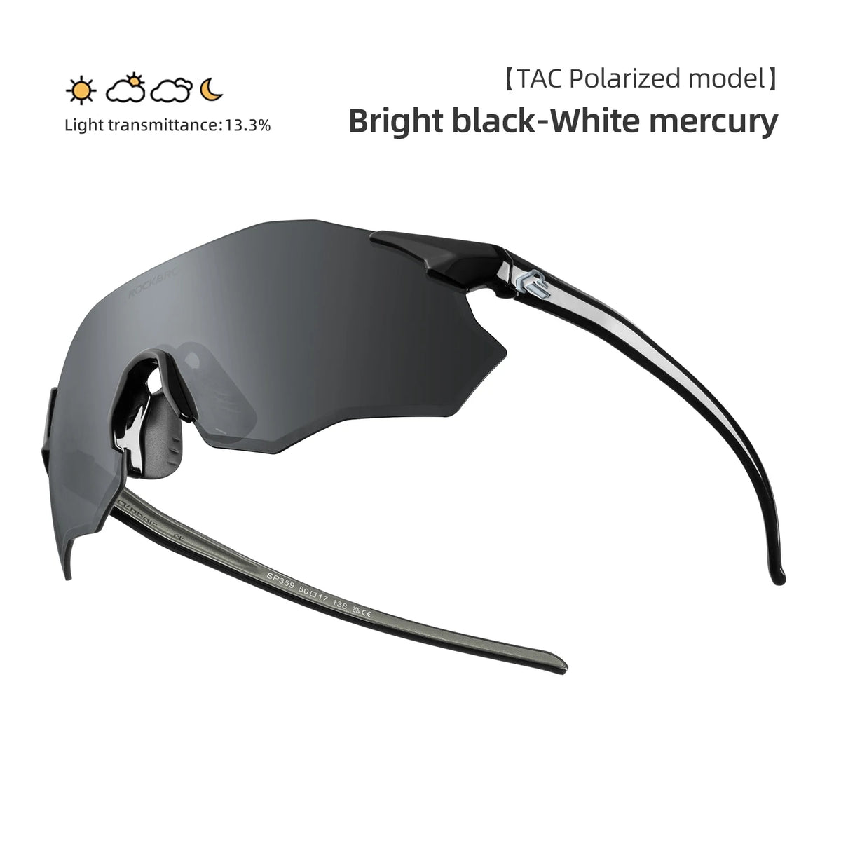 ROCKBROS Cycling Glasses Lightweight Photochromic Polarized Glasses UV400 Sun Protection Women Outdoor Sports Cycling Goggles