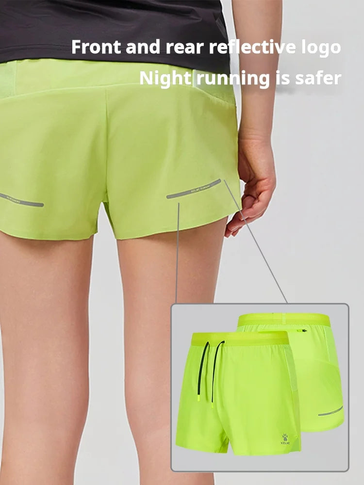 Kelme Women's Marathon Shorts Yoga Quick-drying Three-quarter Pants Professional Fitness Sports Shorts Outdoor Running Pants