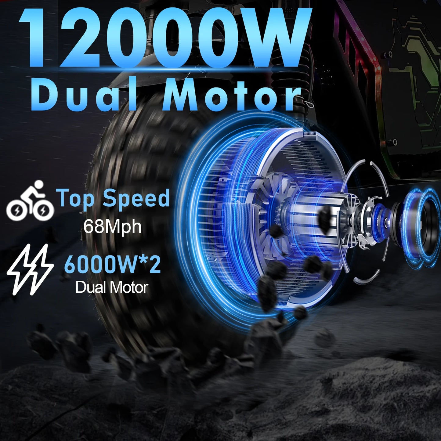 F14 72V 12000W Electric Scooter with 100AH Remove Battery 68mph High-Speed Street E Scooters