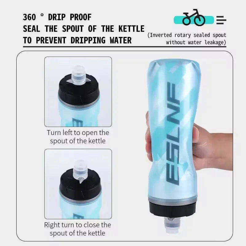 Insulated Cold Cycling Water Bottle Portable MTB Bottle Ultralight Dustproof Sports Bottle 610ML Big Capacity Drinking Bottle