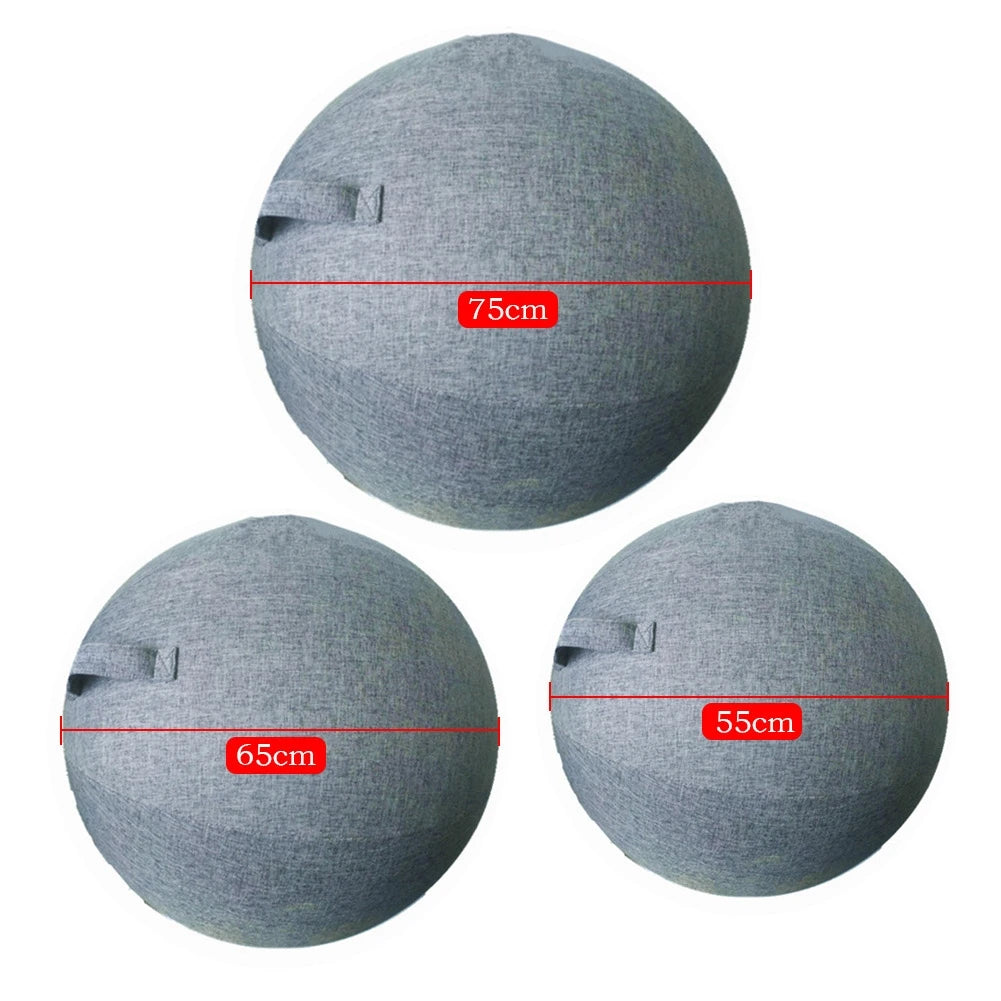 55/65/75cm Yoga Ball Protective Cover Gym Workout Balance Ball Cover for Yoga Pilates Sitting Ball Dustproof Protector Slipcover