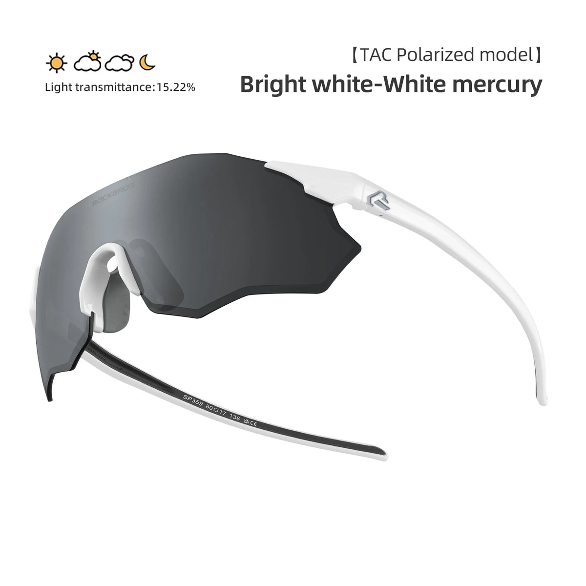 ROCKBROS Cycling Glasses Lightweight Photochromic Polarized Glasses UV400 Sun Protection Women Outdoor Sports Cycling Goggles