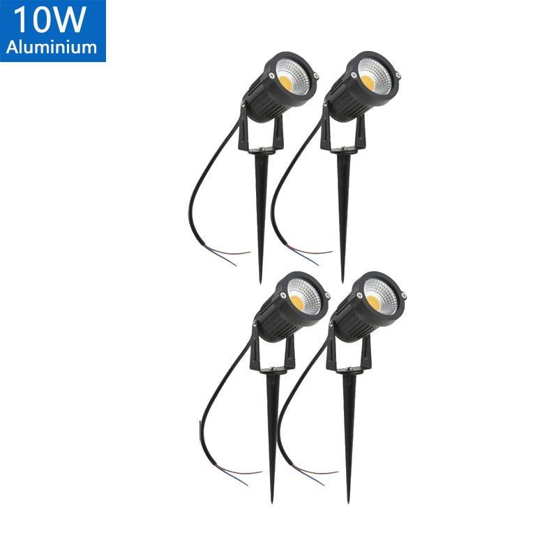 LED Garden Lights Outdoor LED Waterprof Lawn Lamp 220V110V12V 20W 15W 10W Landscape Spike Bulb IP65 Light Garden Path Spotlights