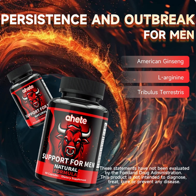 Men's Energy Supplement - Innovative Natural Formula With Maca Root, Ashwagandha, Indian Pepper & Ginseng Concentration Capsules